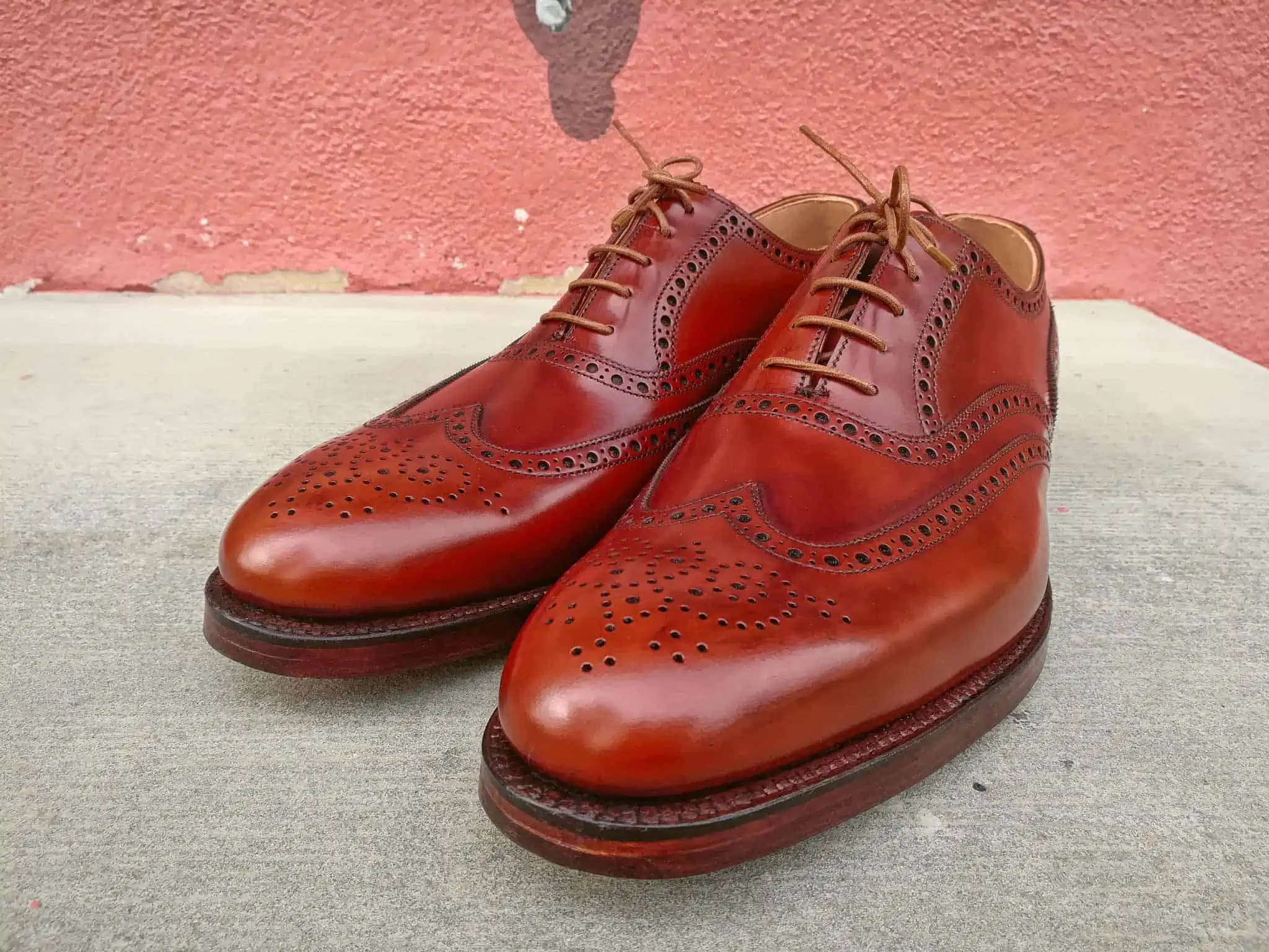 Christian Boehne Fullbrogue Tan Cavalry Calf Crockett Jones 01